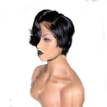 Pixie Cut Wig Lace Front Human Hair Wigs Pre Plucked Hairline Bleached Knot