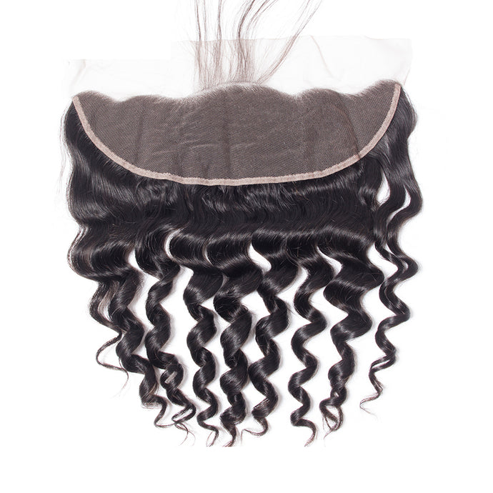 13x4 Ear To Ear Lace Frontals Loose Deep Wave Human Hair Lace Frontals With Baby Hair