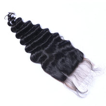 4x4 Deep Wave Human Hair Top Lace Closure With Baby Hair