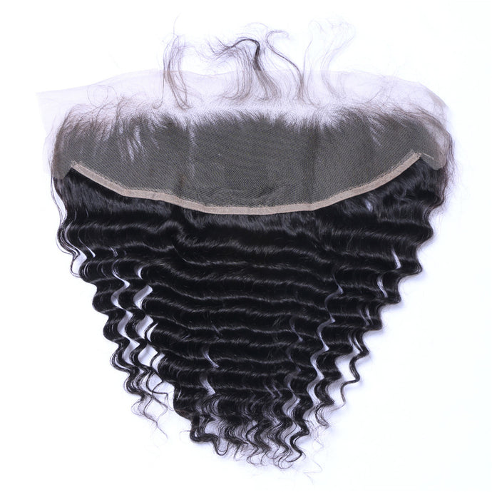 13x4 Ear To Ear Lace Frontals Deep Wave Human Hair Lace Frontals With Baby Hair