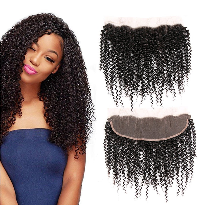 13x4 Ear To Ear Lace Frontals Jerry Curly Human Hair Lace Frontals With Baby Hair