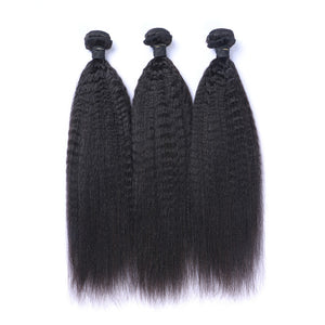 Kinky Straight Human Virgin Hair Weaves