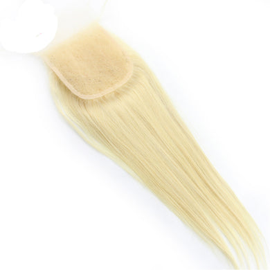 613# Blonde Straight 4x4 Lace Closures Human Hair Lace Closures
