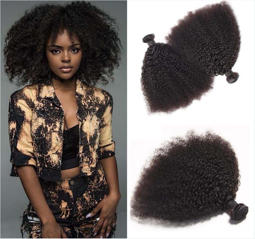 Afro Kinky Curly Human Virgin Hair Weaves