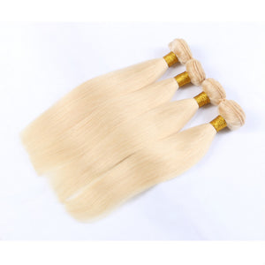 613# Blonde Color Straight Human Virgin Hair Weaves