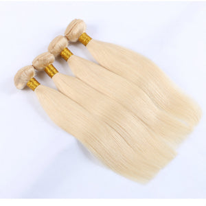 613# Blonde Color Straight Human Virgin Hair Weaves