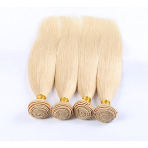 613# Blonde Color Straight Human Virgin Hair Weaves