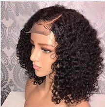 Short Human Hair Curly Bob Lace Closures Frontals Wigs