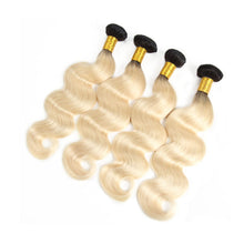 Ombre 1b/613# Blonde Color Body Wave Human Virgin Hair Weaves