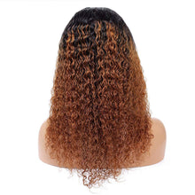 Ombre 1b/30 Kinky Curly 4x4 Lace Closure Wigs Human Hair Wigs