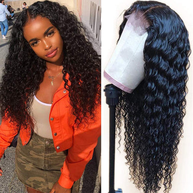 4x4 Deep Wave Lace Closure Wigs Human Hair Front Lace Wigs