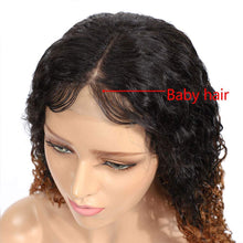 Ombre 1b/30 Kinky Curly 4x4 Lace Closure Wigs Human Hair Wigs