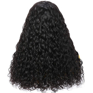 Water Wave Headband Human Hair Wigs Glueless Wigs