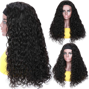 Water Wave Headband Human Hair Wigs Glueless Wigs