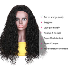 Water Wave Headband Human Hair Wigs Glueless Wigs