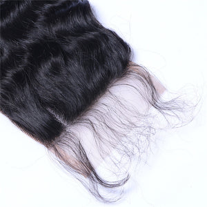4x4 Deep Wave Human Hair Top Lace Closure With Baby Hair