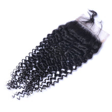 4x4 Kinky Curly Human Hair Top Lace Closure With Baby Hair