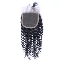 4x4 Kinky Curly Human Hair Top Lace Closure With Baby Hair