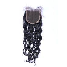 4x4 Water Wave Human Hair Top Lace Closure With Baby Hair