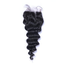 4x4 Loose Deep Wave Human Hair Top Lace Closure With Baby Hair