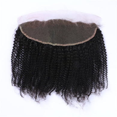 13x4 Ear To Ear Lace Frontals Afro Kinky Curly Human Hair Lace Frontals With Baby Hair