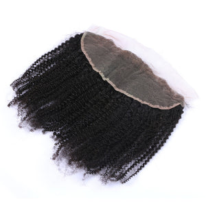 13x4 Ear To Ear Lace Frontals Afro Kinky Curly Human Hair Lace Frontals With Baby Hair