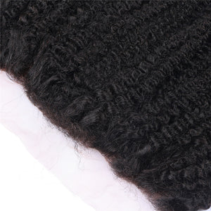 13x4 Ear To Ear Lace Frontals Afro Kinky Curly Human Hair Lace Frontals With Baby Hair