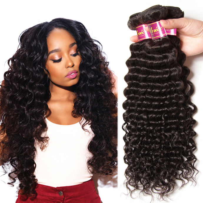 Deep Wave Human Virgin Hair Weaves